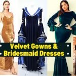 Long Velvet Gowns Designs for Wedding , Party Wear